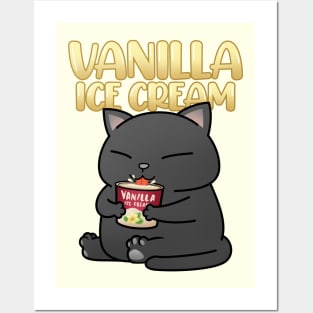 Chubby Cat Vanilla Ice Cream Posters and Art